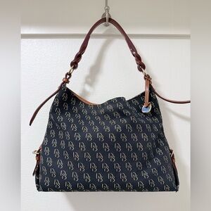 Dooney & Bourke Black Monogram Shoulder Bag